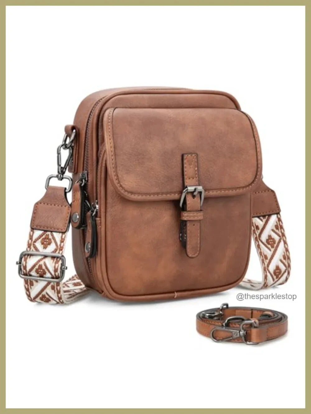 Women's Anti Theft Leather Crossbody Bag RFID Blocking Messenger Purse